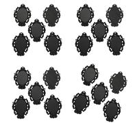 yanwuwa 20Pieces Multifunctional Oval Stand for Secure Jewelry Exhibition with Fine Craftsmanship Alloy Base