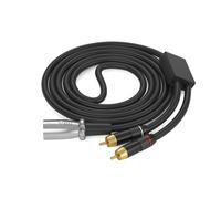 yanwuwa 2RCA to 3Pin Sound Patches Cord Adapter, Black XLR Male 5M | Unbalanced 2RCA Phono Plug, 2RCA to 3Pin Adapter, Stereo Cable Connectors for Speakers Monitors Accessories