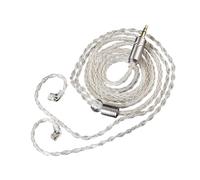 yanwuwa 3.5mm Plug Replacement Cord for Compatible, Silver | Eight-Strand Braiding, 0.75 Two-Pin, 1.2m Cable