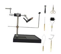 yanwuwa 360 Degree Adjustable Rotating Fly Tying Vise with Base Fly Tying Station Tieing Tool Lure Making Lure Making