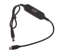 yanwuwa 50cm USB C to 1.5V 3V 4.5V 6V 9V 12V Adjust Voltages Dislpay Cable LR03AAA LR6AA Battery Eliminators for Toy Game LED Type C to Power Cable with Voltages Regulator