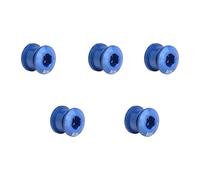 yanwuwa 5pcs Aluminum Alloy Bike Chainring Bolts Replacement Single Chainwheel Nut for Outdoor Mountain Road Bicycles Bike Chainring