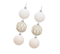 yanwuwa 6 Pieces Cozy Flocking Holiday Decorations, Christmas, Bai she