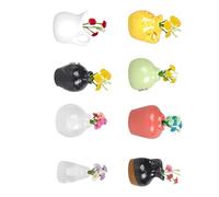 yanwuwa 8x Lovely Little Blossom Formed Stickers Resin Crafted for Refrigerator Storage or Whiteboard Display Distinctive Decor Gifts