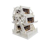 yanwuwa Antique Rotating Wheel Photo Frame with 6 Glass Panel Personalize Picture Frame for Home Table Top Decors Photo Holder