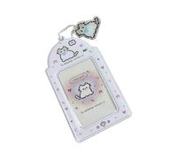 yanwuwa Cartoon Photocard Holder 3Inch Photo Card Holder with Keychain Identity Card Holder Pendant Keychain Student Card Sleeve