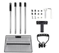 yanwuwa Chicken Housing Cleaning Tool 30CM Metal Shovel For Waste And Debris Removal Extendable Handle Long Handled Pet Waste Removal Tool