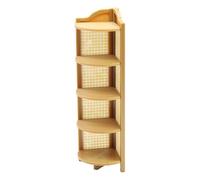 yanwuwa Corner Tiny Display Shelf Model Dollhouses Accessories for Bedroom Kitchen Living Room Tiny House Decoration Corner Cabinet for Dollhouses Bedroom Living Room Decors