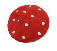 yanwuwa Costume Mushroom Cap with Soft Plush Fabric, Red