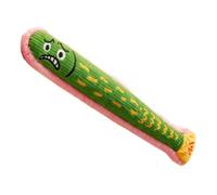 yanwuwa Crinkle Paper Fish Toy for Indoor Cats, Green | Plush Trimmed Corduroy Fabric, 49cm / 19.3inch Play Pillow, Daily Home Use