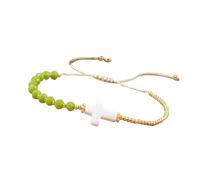 yanwuwa Crucifix Beaded Bracelet Wrist Chain With Multicolor Crystal Beads For Women Handmade Jewelry