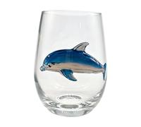 yanwuwa Decorative Stemless Rocks Glass, Dolphin1 2D Plane
