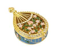 yanwuwa Delicate Chinese Musical Instrument Jewelry Box Ornamental Box For Jewelry With Elegant Floral Motifs For Travel Use