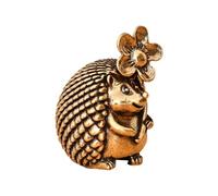 yanwuwa Detailed Brass Hedgehogs Sculpture Vintage Antique Metal Animal Miniature Figurine For Living Room Office Table Display Vintage Brass Hedgehog Figurine