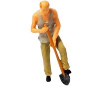 yanwuwa Detailed Resin 1: 64 Construction Site Model with Workers Digging Decorative for Treasure Perfect for Collectors & Decors Rosin Worker Digging Model