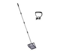 yanwuwa Ergonomic Rubber Grip Manure Scooper For Elderly Users Adjustable 35 65 Inch Stainless Handle For Back Winding Tradition Large Capacity Manures Pendence