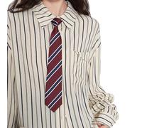 yanwuwa Fashionable Striped Neck Tie Japanese Lazy Tie For JK Uniform School Student Shirts Decorative Printed Neckties School Tie For Girls
