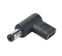 yanwuwa Female USB C to Male DC5.5x2.1mm / 5.5x2.5mm Adapter, 5.5x2.5mm 28V | Right Angled Converter Power Charging Conversion Head for Cameras LED Light Fan Instrument Tools