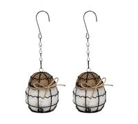 yanwuwa Garden Art Bird Functional Bird House, 2P | Adding Artistic Touch to Garden Spaces and Landscape Enhancement with Weather Resistant for Outdoor Conditions