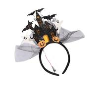 yanwuwa Glowing Haunted Castles Hairband For Halloween Party Costume Accessories Safe Elastic Hairhoop for Kids Adult