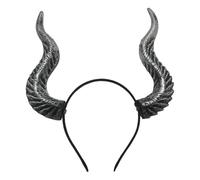 yanwuwa Halloween Costume Headpiece Horn Headband, Silver