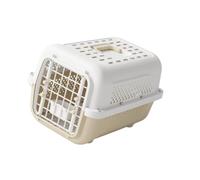 yanwuwa Hard Shell Pet Transport Crate for Small Pets, Milky Coffee color