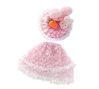 yanwuwa Holiday Rabbits Dress and Head Cover Pair for Large White Geese Produced From Strong Polyester Blend Fabric Trim Down Geese Dress Set