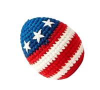 yanwuwa Independence Day Crochet Juggling Ball, Patriotic, Footbag, A