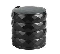 yanwuwa Jewelry Storage Box Home Display Round Rotating Jewelry Rack Multilayer Necklace Organizer Box Circular Earring Holder Large Capacity Jewellery Storage Home Display