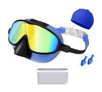yanwuwa Kid Swim Goggles Wide View Frogs Resistant Swimming Glasses With Earplugs And Hat For Children Boy Girl Swimming Child Gear With Earplugs & Hat