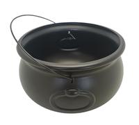 yanwuwa Large 12Inch Black Cauldron Kettle Bucket Witches Sweets Candy Bowl for Halloween Trick or Treating Party Decoration