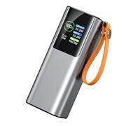 yanwuwa Large Capacity Power Backup with Bright LED Light, Silver gray | Portable Chargers Featuring PD100W Charges and Flashlight Feature for Camping Hiking Travel Use Emergencies