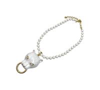 yanwuwa Lightweight Vintage Enameled Leopard Queens Pendant Necklace Zincs Alloy Adjustable Clavicle Chain for Fashion Accessory Clavicle Chain Lightweight for Women Fashion Accessory
