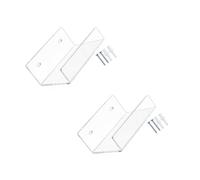 yanwuwa Loudspeaker Mount Shelf Acrylic Soundbar Wall Holder, Transparent | Front Guard Design, and Space Saving Two Piece Set with Screws for Study Areas