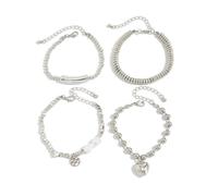yanwuwa Lovely Gift Heart Shaped Bead for Women Featuring Irregular Pearls Comfortable Stretch Fashion Styles Stack
