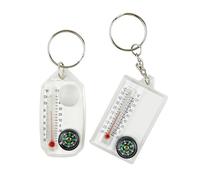 yanwuwa Multifunctional Handheld Mountain Climbing Thermometer Compasses Keyring Clip Keychain For Outdoor Hiking Camping Portable Thermometer
