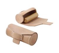 yanwuwa Multipurpose Round PU Leather Pouches with Spacious Holds Lipsticks or Small Seals Neatly Business Gift Cylindrical Case Round Cosmetic Planner Bag