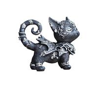 yanwuwa Mysterious black cat statue, Halloween Haunting Black Cat Statue, Fantasy Monsters Cat Sculpture, Gifts for Cat Lovers,