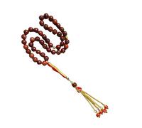 yanwuwa Natural Stone Beads Bracelet With Gold Tassels Designs 45Pcs 8mm Elastic Stretch for Women Men