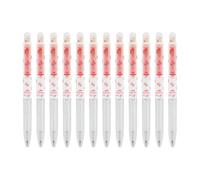 yanwuwa Pack of 12 Noise-Free Clicks Gel Pen Fast Dry Inks 0.5mm for Professional Writing Exams Comfortable Handle Push-button Gel Pen