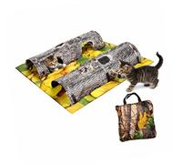 yanwuwa Pliable Puss Play Tunnel Mat for Space Saving Storage Under Bed Encouraging Digging and Concealing Natural Look Machine Launderable 40x47 Inches Pliable Tunnel