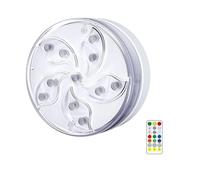 yanwuwa Remote Control Color Changing Pool Light with 10 Preset Colors and 3 Mode Settings for Underwater Use Twist LED Pool Light