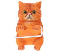yanwuwa Space Saving Wall Mounted Cats Holder Resin Bathroom Accessory Compacts Design for Home and Cafe Use Cats Tissue Holder