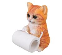 yanwuwa Space Saving Wall Mounted Cats Holder Resin Bathroom Accessory Compacts Design for Home and Cafe Use Cats Tissue Holder