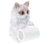 yanwuwa Space Saving Wall Mounted Cats Holder Resin Bathroom Accessory Compacts Design for Home and Cafe Use Cats Tissue Holder