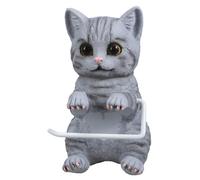 yanwuwa Space Saving Wall Mounted Cats Holder Resin Bathroom Accessory Compacts Design for Home and Cafe Use Cats Tissue Holder