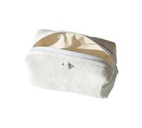 yanwuwa Spacious Floral Cotton Cosmetic Bag Practical Makeup Organized Storage Bags for Makeup Enthusiasts and Professionals Cotton Travel Toiletry Bag