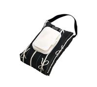 yanwuwa Sturdy Cotton Wet Wipe Storage Pack Quilted Bowknot Stripe Designs Soft Travel Tissue Holder for On The Way Moms