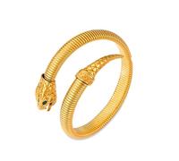 yanwuwa Stylish Curved Zircon Bangle with Secure Opening for Comfortable Fit and Elegant Look Eye Catching Wristband Stainless Steel Snake