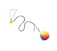 yanwuwa Swinging Colorful Cats Entertainment Systems Flexible Mounting Design Plush Ball Hanging Door Toy for Indoor Curious Pet Hanging Cats Toy with Colorful Ball